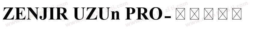 ZENJIR UZUn PRO字体转换